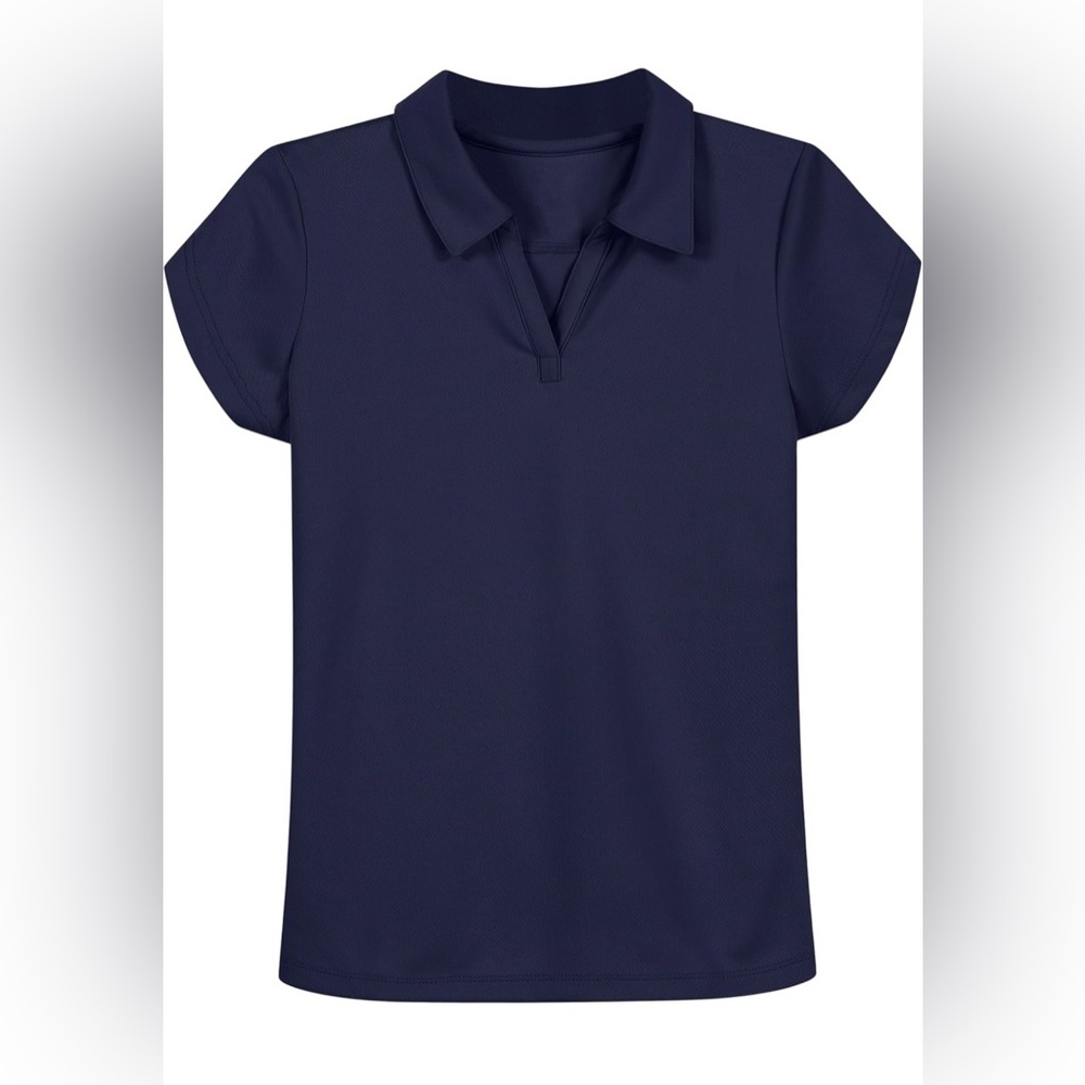 NWT Nautica Girls' School Uniform Short Sleeve Performance Polo Size 16